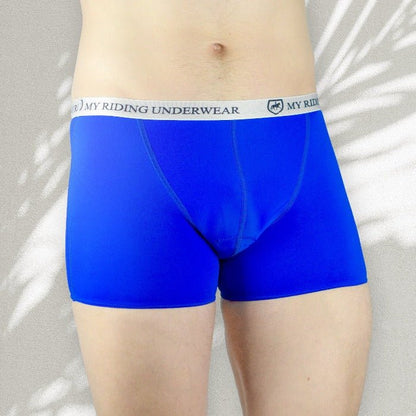Men’s padded riding boxers in blue