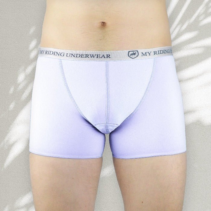 Front view of men’s padded riding boxers