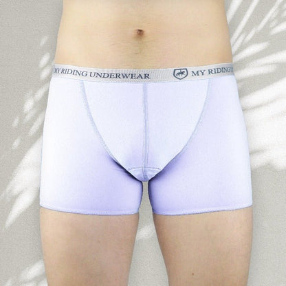 Front view of men’s padded riding boxers