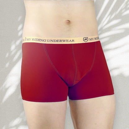 Men’s padded riding boxers in red