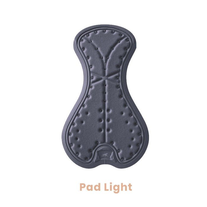 Anatomical light padded insert designed for horse riding