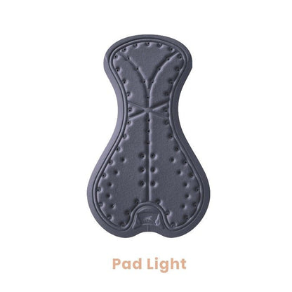 Anatomical light padded insert designed for horse riding