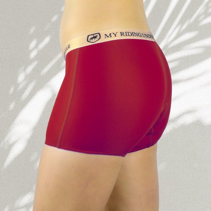 Women’s padded horse riding panties showing close fit