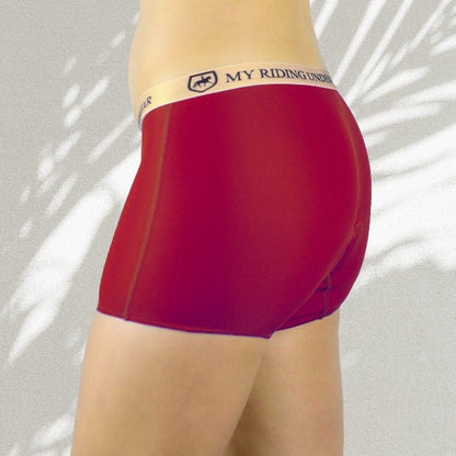 Women’s padded horse riding panties showing close fit